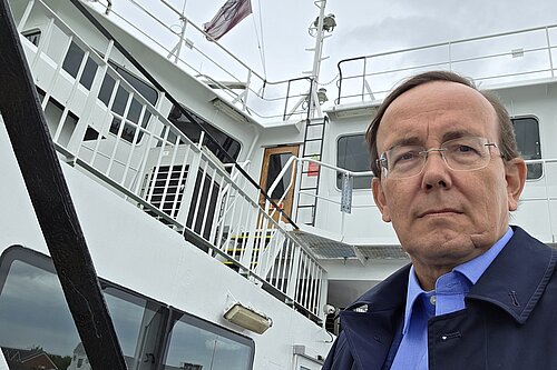 Martin Tod on the Red Funnel ferry from Southampton to the Isle of Wight