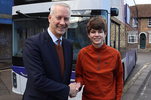 Gideon Amos and James Lawson launch transport survey