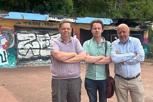 Lib Dem Councillors at Watcombe Beach.