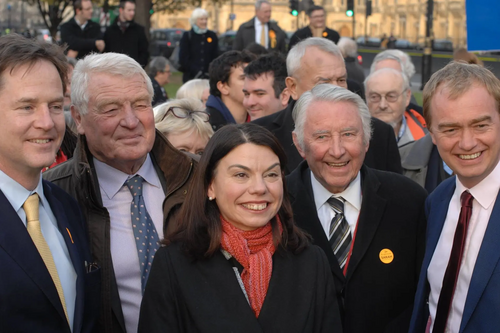 Nick Clegg, Paddy Ashdown, Sarah Olney, David Steel and Tim Farron