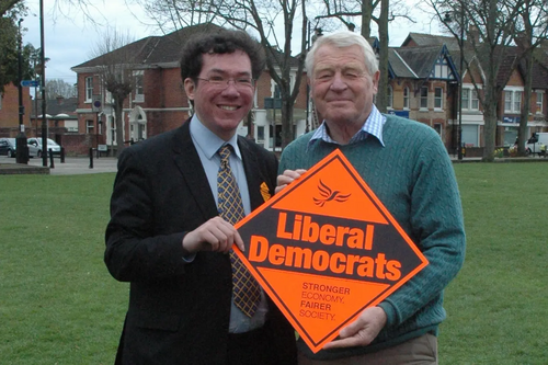 Alex Payton with Paddy Ashdown