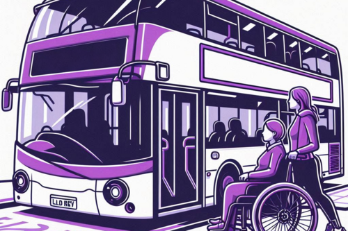 Bus and Passengers Graphic