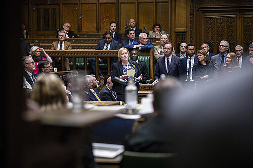 Zoe Franklin discussing issue