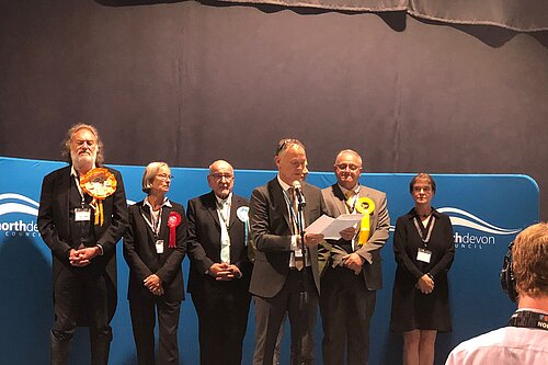 Ian Roome has been elected as North Devon's MP