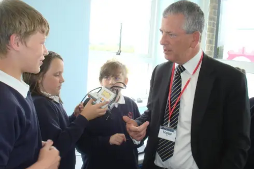 Mike Thornton MP at Quilley School of Engineering, which received £116,550 from the pupil premium this year.