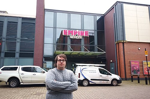 Paul Edgeworth outside the former Empire Cinema, Sunderland