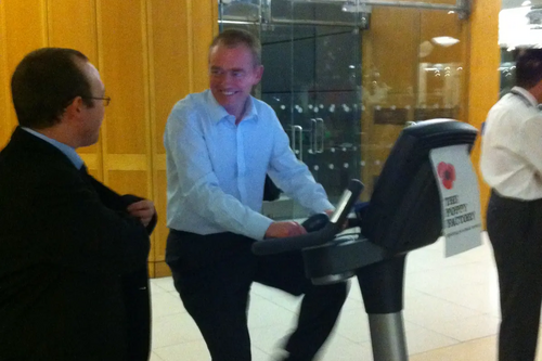 South Lakes MP Tim Farron has taken part in a sponsored “24-hour static cycle” event in Parliament, to show support and raise funds for the Poppy Factory, a charity who help ex-service personnel find new employment after leaving the Armed Forces.   