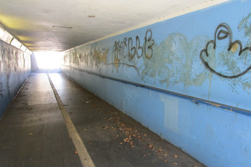 Graffitied underpass