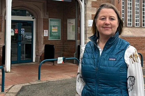 Libby outside Penrith station