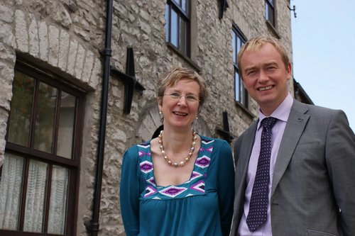 Tim Farron MP with SLDC Empty Homes Officer Lynne Gilbertson