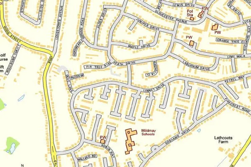 Map of Linnet Drive / Tile Kiln area