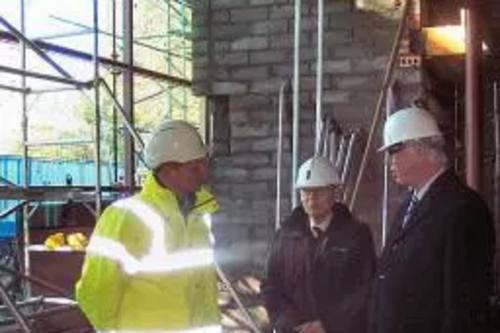 Paul visiting the site of the new museam