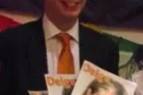 Stephen Gilbert MP shows off the new Delga magazine