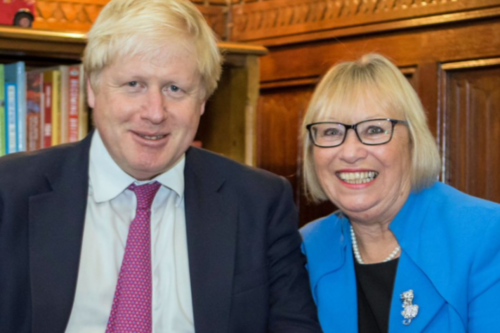 Sheryll Murray and Boris Johnson