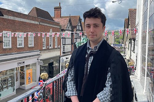 Cllr James Jones on Guildhall Balcony