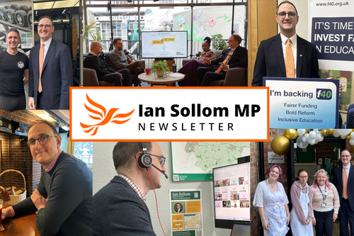 Montage of  the work that Ian Sollom MP did during the first couple of months of 2026