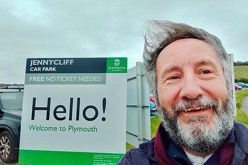 Steve Guy at Jennycliff 