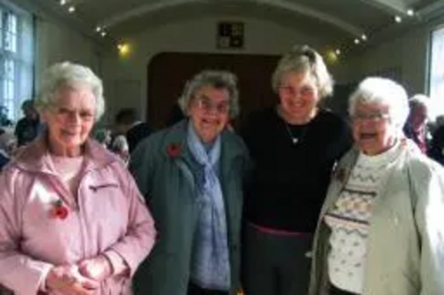 Terrye Teverson with Bernice Allen, Barbara Rogers and Betty Jode (right to left)