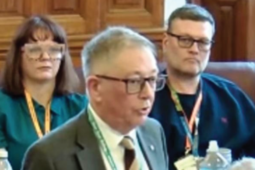 Councillor Phil Redshaw speaks in East Riding Council