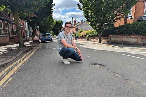 James brown with pothole