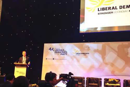 Giles Goodall speaking at the launch of the LBGT equality network