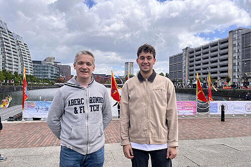 Paul and Jonathan at media city 