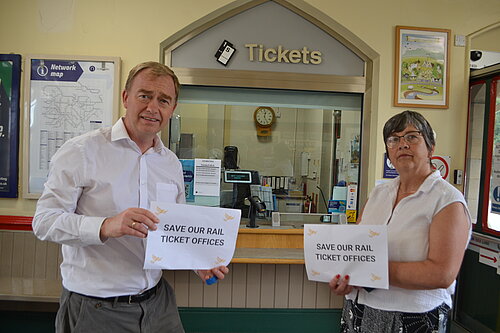 Tim with local Lib Dem councillor Jenny Boak